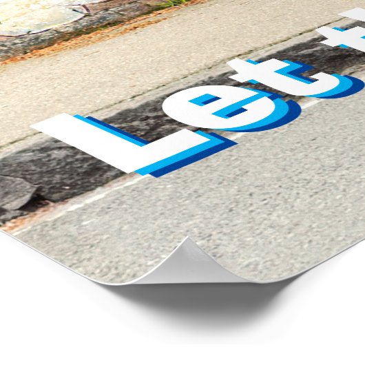 Hund und Regenbogen Graffiti Poster (Ecke)