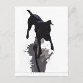 Hund und Schatten Postkarte (Vorderseite)