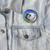 Hund und Schmetterling Button (Beispiel)
