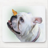 Hund und Schmetterling Mousepad (Vorne)