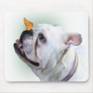 Hund und Schmetterling Mousepad