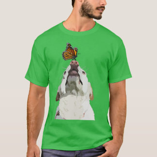 Hund und Schmetterling T-Shirt