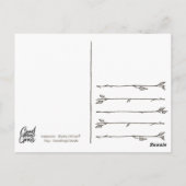 Hund und Schneemann. Postkarte (Rückseite)