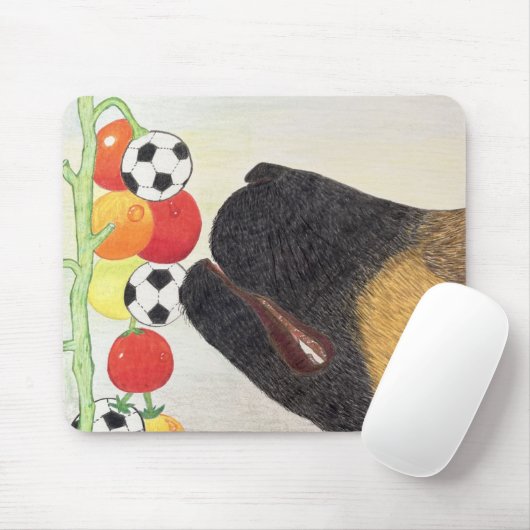 Hund und Tomaten-Mauspad Mousepad (Mit Mouse)