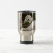Hund und Welpe großer Pyrenäen Reisebecher (Mittel)