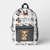 Hund und Wuff Bedruckter Rucksack (Vorderseite)