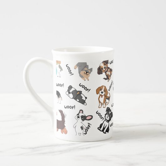 Hund und Wuff Porzellantasse (Links)