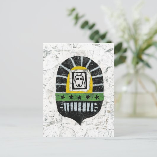 Hund unter der Bridge-Postkarte Postkarte (Stehend Vorderseite)