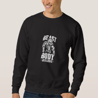 Hund Untier Bodybuilding Muskeln Fitness Tier Arbe Sweatshirt