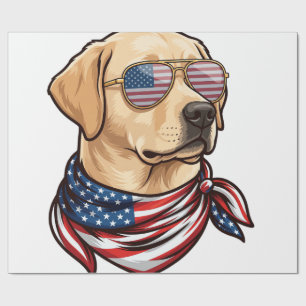 Hund Usa Flag Sonnenbrille Bandana Geschenkpapier