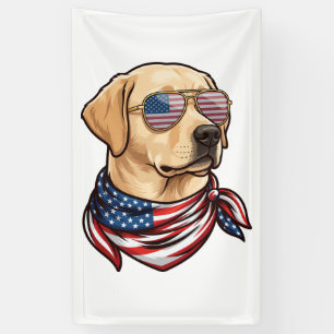 Hund Usa-Flagge Sonnenbrille Bandana Banner