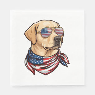 Hund USA Flagge Sonnenbrille Bandana Serviette