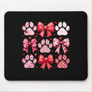 Hund Valentine Coquette Süßer Hundepfotenabdruck H Mousepad