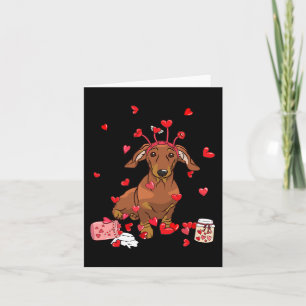 Hund Valentine Geschenk Niedliche Dackel Valentins Karte