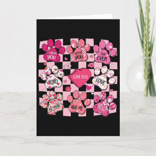 Hund Valentine, Hundepfote Herz, Pfote Hund Konver Karte