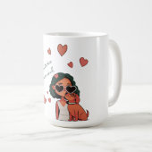 Hund Valentine Kaffeetasse (VorderseiteRechts)