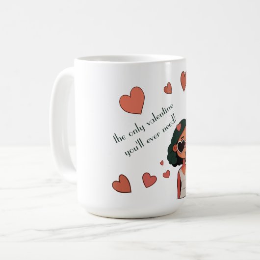 Hund Valentine Kaffeetasse (Vorderseite Links)