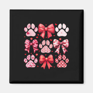 Hund Valentine Kokette Süße Hund Pfotenabdruck Her Magnet
