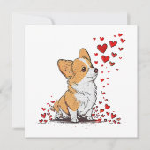 Hund Valentine Niedlich Corgi Valentine s Day (Vorderseite)