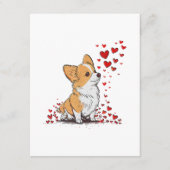 Hund Valentine Niedlich Corgi Valentine s Day Begleitkarte (Vorderseite)