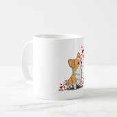 Hund Valentine Niedlich Corgi Valentine s Day Kaffeetasse (Vorderseite Links)