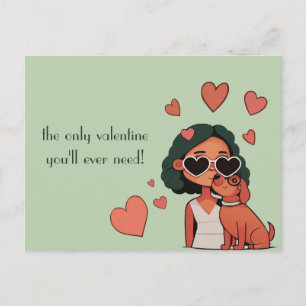 Hund Valentine Postkarte