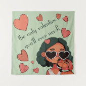 Hund Valentine Wandteppich (Vorderseite)