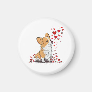Hund Valentinstag Cute Corgi Valentinstag Magnet