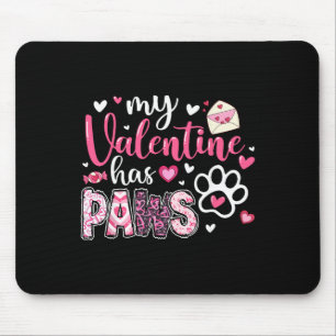 Hund Valentinstag Mein Valentinstag hat Pfoten Hun Mousepad