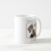 Hund Vater 2 Foto Einfach Modernes Minimalistisch Kaffeetasse (VorderseiteRechts)