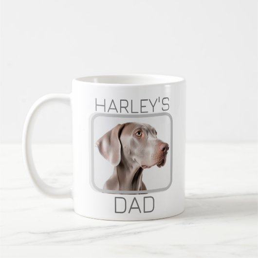Hund Vater 2 Foto Einfach Modernes Minimalistisch Kaffeetasse (Links)