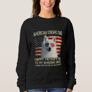 Hund Vater American Eskimo Hund Vater Glücklicher  Sweatshirt