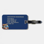 Hund Vater Funny Corgi Poker Player Custom Travel Gepäckanhänger (Rückseite horizontal)