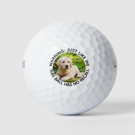 Hund Vater Funny No Reception Warnung Custom Foto Golfball (Vorderseite)