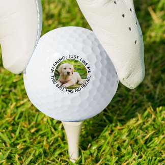 Hund Vater Funny No Reception Warnung Custom Foto Golfball