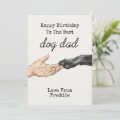 Hund Vater Geburtstag | Benutzerdefinierter Geburt Einladung (Stehend Vorderseite)