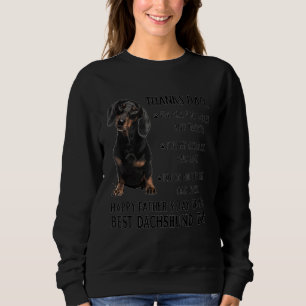 Hund Vater glücklich Vatertag zur besten Dackel D Sweatshirt