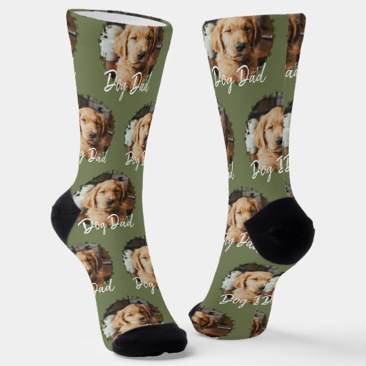 Hund Vater Haustier Foto Socken (Gewinkelt)