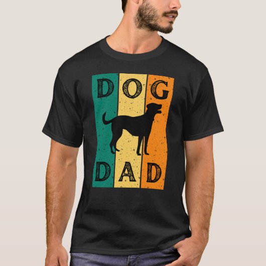 Hund Vater Retro Hund Lover T-Shirt (Vorderseite)