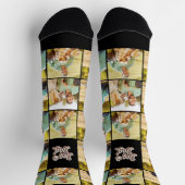 Hund Vater Retro Novelty Foto Socken (Oben)