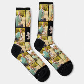 Hund Vater Retro Novelty Foto Socken (Rechts)
