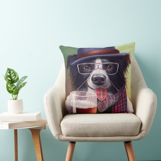 Hund versuchen Mafia zu sein Kissen (Stuhl )