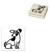 Hund verwirrt gummistempel (Stempel)