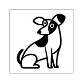 Hund verwirrt gummistempel (Prägung)