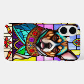 Hund verziert in farbenfrohen Collar Case-Mate iPhone Hülle (Rückseite (Horizontal))