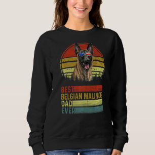 Hund Vintag Beste belgische Malinois Vater je Vate Sweatshirt