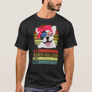 Hund Vintag beste Französisch Bulldog Mama je Mutt T-Shirt