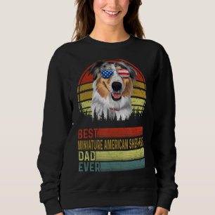 Hund Vintag Beste Miniaturamerikanischer Schäferhu Sweatshirt