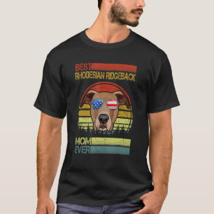 Hund Vintag Beste Rhodesian Ridgeback Mama je Moth T-Shirt
