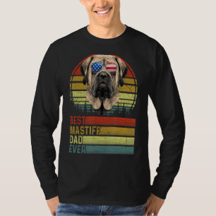 Hund Vintag bester Mastiff Vater je Vater Tag Welp T-Shirt